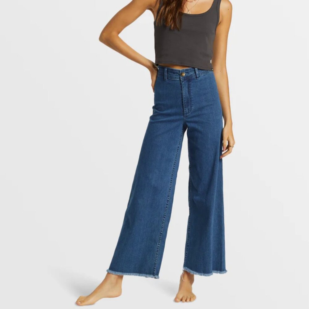 Billabong Free Fall Indigo Wide-Leg Jeans